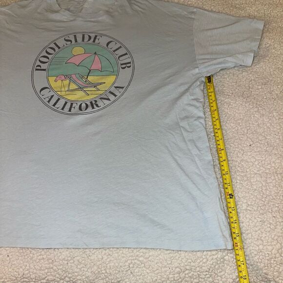 American Eagle Poolside Club Beach Light Blue Graphic Tee XL EUC - Picture 11 of 12